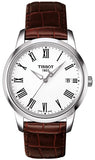 Tissot T Classic Dream White Dial Brown Leather Strap Watch for Men - T033.410.16.013.01