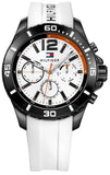 Tommy Hilfiger Nolan Multi Function White Dial White Rubber Strap Watch for Men - 1791146