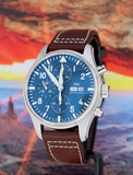 IWC Pilot’s Watch Chronograph Edition “Le Petit Prince” Blue Dial Brown Leather Strap Watch for Men - IW377714