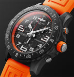 Breitling Endurance Pro Black Dial Orange Rubber Strap Watch for Men - X82310A51B1S1