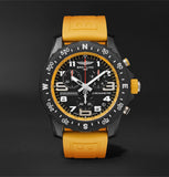 Breitling Endurance Pro Black Dial Yellow Rubber Strap Watch for Men - X82310A41B1S1