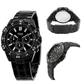 Fossil Garrett Chronograph Black Dial Black Steel Strap Watch for Men - FS5773