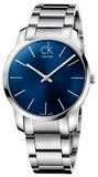 Calvin Klein City Blue Dial Silver Steel Strap Watch for Men - K2G2114N