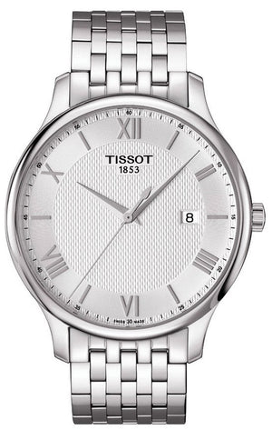 Tissot T Classic Tradition Silver Dial Silver Steel Strap Watch For Men - T063.610.11.038.00