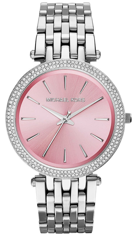 Michael kors best sale pink face watch