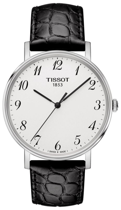 Tissot Everytime Desire Medium White Dial Jam Tangan Tali Kulit Hitam Untuk Pria - T109.410.16.032.00