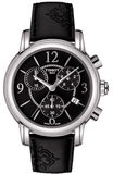 Tissot Dressport Chronograph Black Dial Black Leather Strap Watch for Women - T050.217.17.057.00