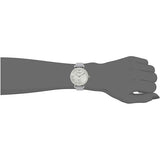 Emporio Armani Gianni T-Bar Mother Of Pearl White Dial Grey Leather Strap Watch For Women - AR11039