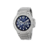 Guess Rigor Quartz Black Dial Silver Steel Strap Watch For Men - W0218G2