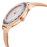 Swarovski Octea Nova Silver Dial Rose Gold Mesh Strap Watch for Women - 5650011