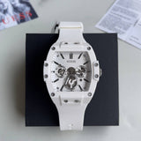 Guess Phoenix Multifunction White Dial White Rubber Strap Watch for Men - GW0203G2