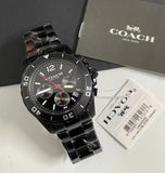 Coach Kent Black Dial Black Stainless Steel Watch for Men - 14602554