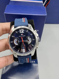 Tommy Hilfiger Decker Blue Dial Blue Rubber Strap Watch for Men - 1791476