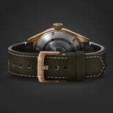 Jam Tangan Pria Tag Heuer Autavia Calibre 5 Automatic Olive Green Dial Green Leather Strap - WBE5190.FC8268
