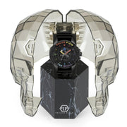 Philipp Plein The Skull Black Dial Black Silicone Strap Watch For Men - PWAAA1121