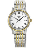 Tissot T Classic Carson Quartz White Dial Two Tone Steel Strap Watch for Men - T085.410.22.013.00