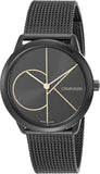 Calvin Klein Minimal Black Dial Black Mesh Bracelet Watch for Women - K3M224X1