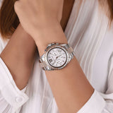 Michael Kors Everest Chronograph Silver Dial Two Tone Steel Strap Watch For Women - MK6975