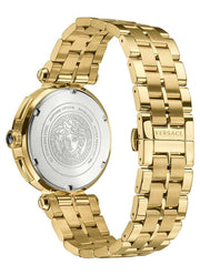 Versace Aion Chronograph Black Dial Gold Steel Strap Watch For Men - VE1D01721