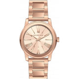 Michael Kors Hartman Rose Gold Dial Rose Gold Steel Strap Watch For Women - MK3491