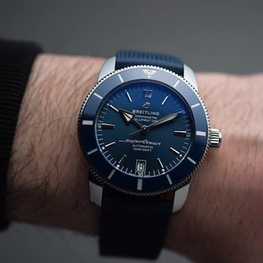 Breitling Superocean Heritage B20 Automatic 42 Blue Dial Blue Mesh Bracelet Watch for Men - AB2010161C1S1