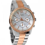 Guess Mini Spectrum Quartz Silver Dial Two Tone Steel Strap Watch For Women - W0122L1