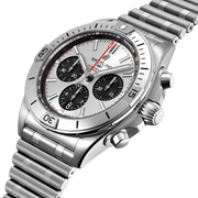 Breitling Chronomat B01 42mm Silver Dial Silver Steel Strap Watch for Men - AB0134101G1A1