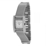 Guess Nouveau Diamonds Silver Dial Silver Mesh Bracelet Watch for Women - W0127L1