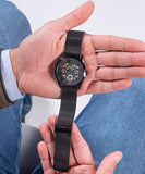 Guess Analog Multifunction Black Dial Black Mesh Bracelet Watch for Men - GW0368G3