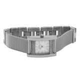 Guess Nouveau Diamonds Silver Dial Silver Mesh Bracelet Watch for Women - W0127L1