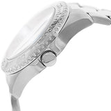 Guess G Twist Diamonds Silver Dial Silver Steel Strap Watch For Women - W1201L1