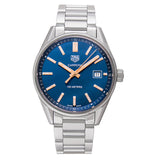 Tag Heuer Carrera Quartz Blue Dial Silver Steel Strap Watch for Women - WAR1112.BA0601