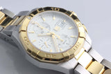 Tag Heuer Aquaracer Automatic White Dial Two Tone Steel Strap Watch for Men - CAY2121.BB0923