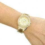 Fossil Riley Gold Dial Gold Steel Strap Watch for Women - ES3203