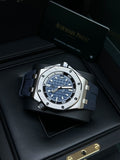 Audemars Piguet Royal Oak Offshore Diver Blue Dial Blue Rubber Strap Watch for Men - 15720ST.OO.A027CA.01