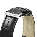 Hugo Boss Aeroliner Chronograph Quartz Black Dial Black Leather Strap Watch For Men - HB1512448