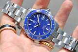 Tag Heuer Aquaracer Calibre 5 Automatic Blue Dial Silver Steel Strap Watch for Men - WAK2111.BA0830