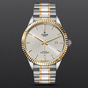 Tudor Style Automatic Silver Dial Two Tone Steel Strap Watch for Men - M12713-0003