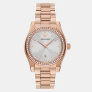 Emporio Armani Federica Analog Mother of Pearl Dial Rose Gold Steel Strap Watch for Women - AR11558