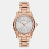 Emporio Armani Federica Analog Mother of Pearl Dial Rose Gold Steel Strap Watch for Women - AR11558