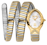 Just Cavalli Classico Lungo White Dial Two Tone Steel Strap Watch for Women - JC1L248M0055