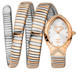 Just Cavalli Classico Lungo White Dial Two Tone Steel Strap Watch for Women - JC1L248M0075