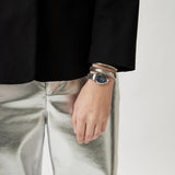 Just Cavalli Serpente Metallica Blue Dial Silver Steel Strap Watch for Women - JC1L224M0025