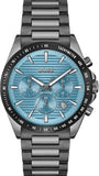 Hugo Boss Strike Chronograph Blue Dial Black Steel Strap Watch for Men - 1514242