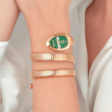 Just Cavalli Cosenza Green Dial Rose Gold Steel Strap Watch for Women - JC1L232M0045