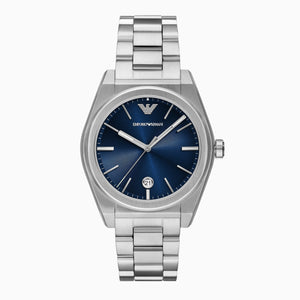 Emporio Armani Frederico Analog Blue Dial Silver Steel Strap Watch for Men - AR11620