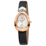 Just Cavalli Diversa Snake Silver Dial Black Leather Strap Watch for Women - JC1L321L0065