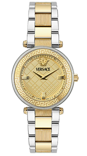 Versace Reve Analog Gold Dial Two Tone Steel Strap Watch for Women - VE8B00324