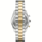 Emporio Armani Racer Chronograph Black Dial Two Tone Steel Strap Watch for Men - AR11678