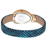 Just Cavalli Diversa Snake Blue Dial Blue Leather Strap Watch for Women - JC1L321L0055